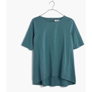 madewell swing back zip tee